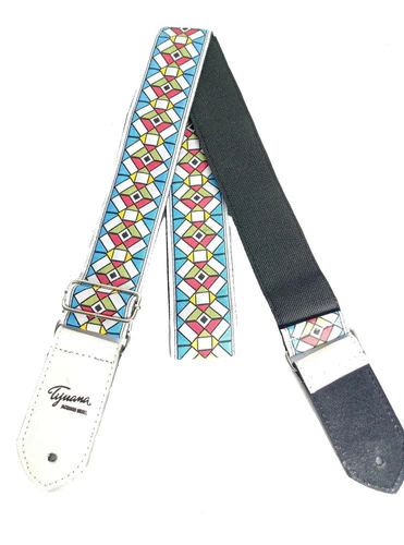 Correa Tijuana Para Guitarra Bajo Jacquard Diseño Vitral