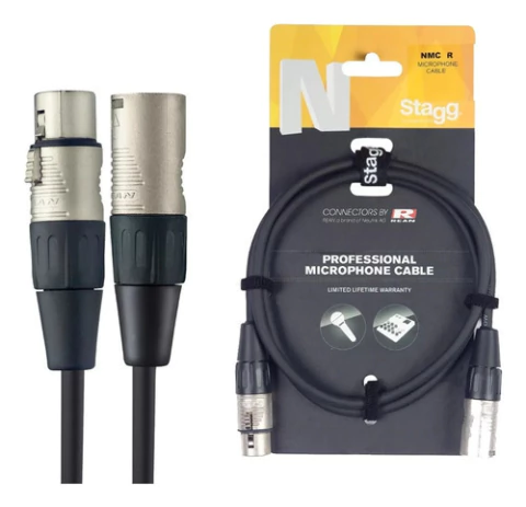 Cable Stagg Pro (canon) Xlr Macho A Xlr Hembra 3 Metros