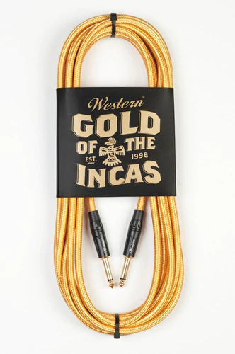 Cable Plug Plug Western 3m Tela Ficha Y Tela Dorada