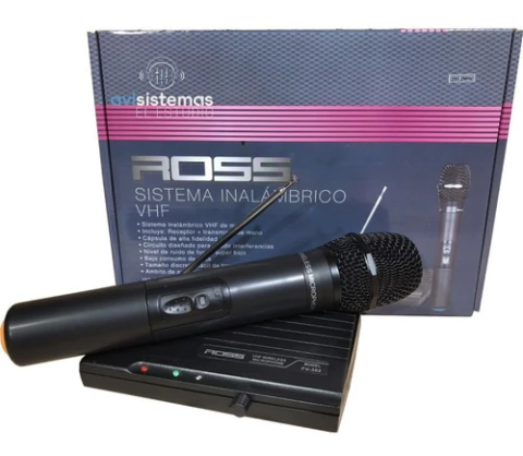 Microfono Inalambrico Ross Fv-302 Vhf Simple Mano