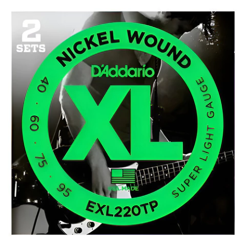 2 Sets Encordado Cuerdas Daddario Exl220tp Para Bajo 0.45