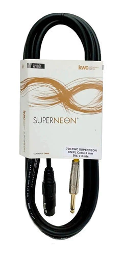 Cable Xlr Plug Kwc Superneon 3 Mts Mod 700