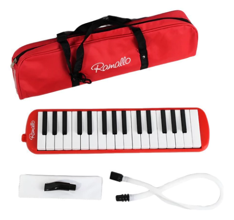 Flauta Melodica Con Funda 32 Notas A Piano Ramallo Roja