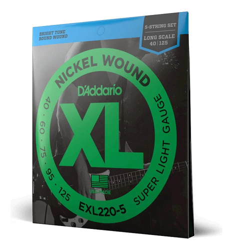 Encordado Para Bajo Daddario Exl220-5