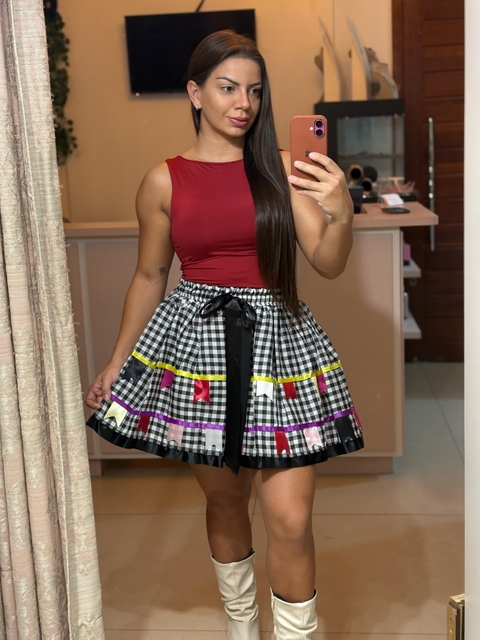 Saia São João Elegante Preta Lizzari II - comprar online