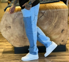 CALÇA JEANS OVER CITY DENIM AZUL CLARA - comprar online