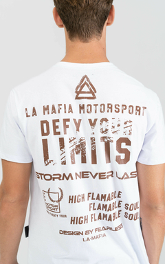 CAMISETA LA•MAFIA BRANCA TIRE TRACK - loja online