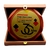 Placa de reconocimiento en madera redonda dorada - comprar online