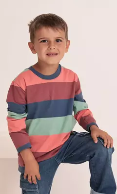 REMERA KID RAYADA (I25B0401)