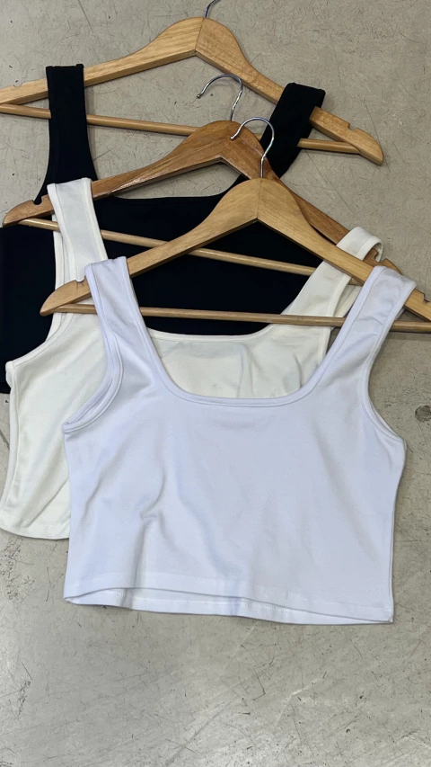 Top escote u algodón