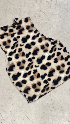 Musculosa cuello alto print