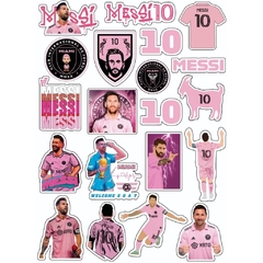 STICKERS HOLOGRAFICOS X20 - L10NEL INTER MIAMI - comprar online