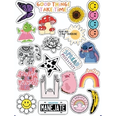 STICKERS WATERPROOF X20 - SMILE
