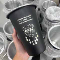 VASO ALUMINIO NEGRO - 1 LITRO - KIME DECO MAYORISTA