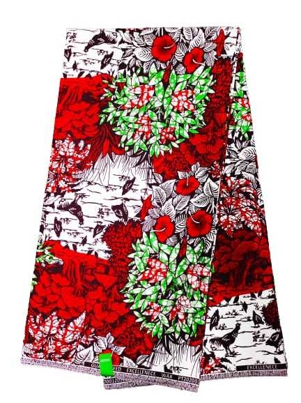 Tecido Ankara Vermelho