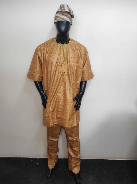 Conjunto Africano Bordado Luxo - Tamanho G/GG