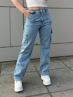 Wide leg cargo con cadena - Seprimoda