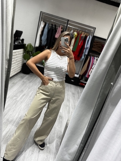 WIDE LEG beige - tienda online