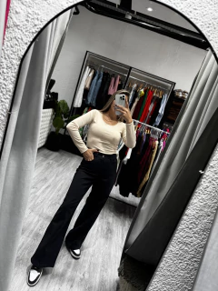WIDE LEG negro liso