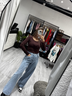 WIDE LEG celeste