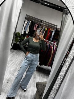 WIDe leg cargo celeste - tienda online