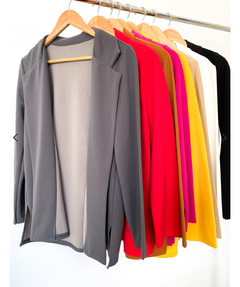 Blazer largo crep sastre