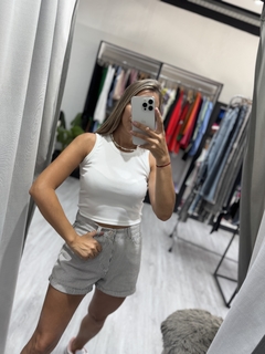 Short rayado mom - comprar online