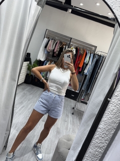 Short rayado mom - tienda online