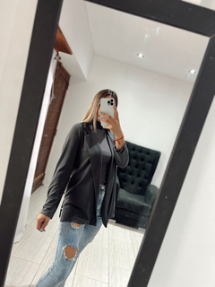 Blazer largo crep sastre - Seprimoda