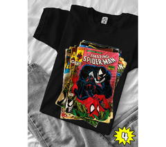 Remera de Spiderman Comics Vintage Black - Kev-Dylan