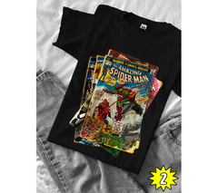 Remera de Spiderman Comics Vintage Black - comprar online