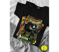 Remera de Spiderman Comics Vintage Black en internet