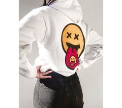 Buzo hoodie Smiley White Louis en internet