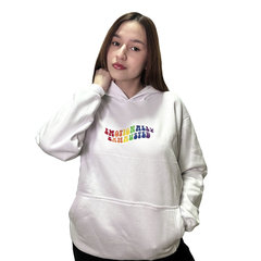 Buzo hoodie emotionally exhausted bordado
