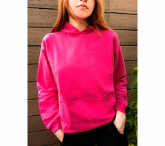 Buzo hoodie fucsia - comprar online