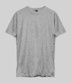Remeras lisa gris melange