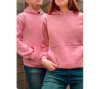 Buzo hoodie rosa pastel