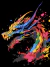 194-DRAGON MULTICOLOR