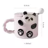 TAZA 3D PANDA CON TAPA Y CUCHARA