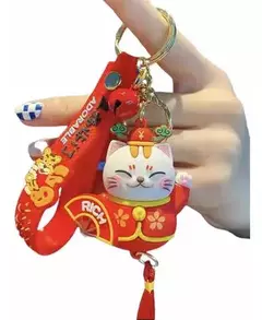 LLAVERO 3D GATO DE LA SUERTE