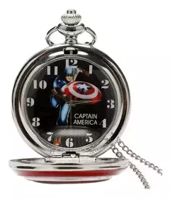 RELOJ BOLSILLO EN CAJA - CAPITAN AMERICA - MARVEL en internet