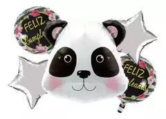 SET DE 5 GLOBOS METALIZADOS- PANDA