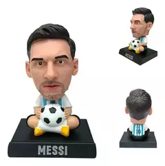 MUÑECO MESSI FUTBOL MUEVE LA CABEZA - PARA AUTO
