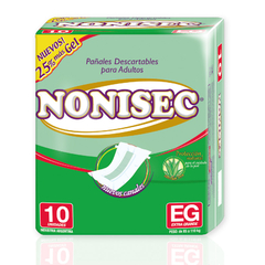 Pañal Adulto Recto Descartable Extra Grande C/ Gel X 10 Unid