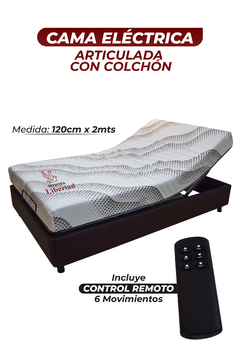 Cama Eléctrica Articulada Tipo Ortopédica C/colchón 120mx2m - comprar online