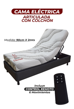 Cama Eléctrica Articulada Tipo Ortopédica Con Colchón 0,90 x 2 mt - comprar online