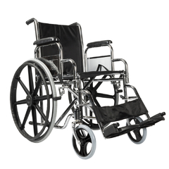 Silla De Ruedas Macizas 60/20 Plegable Desmontable Black. Asiento 46 CM