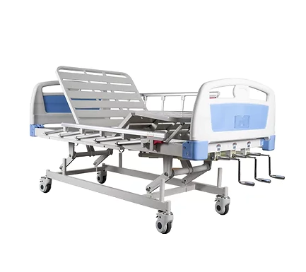 Cama Ortopédica Manual Con Ruedas Barandas Tres Movimientos - comprar online