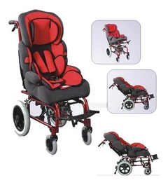 Silla De Ruedas Postural De Aluminio Pediátrica Con Tilt Asiento 38