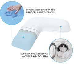 Almohada En Forma De L Confort Dormir Costado Therabalance